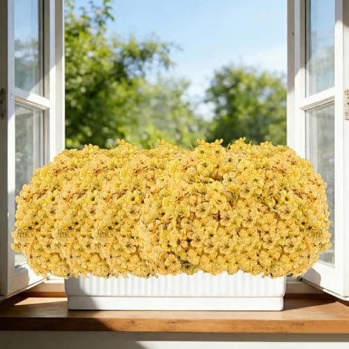 22 Bundles Artificial Flowers Outdoor, Faux Flowers UV Resistant with Plastic Plants, Faux Silk Flowers for Outdoors Outside Front Porch Hanging Planter Window Box Garden Decoration - Thumbnail 6