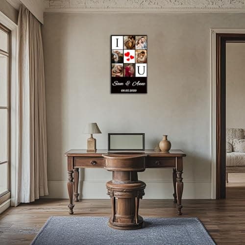 ZHIYYHAO Custom Canvas Prints with Your Photos Collage Framed Personalized 6 Pictures Canvas Wall Art for Living Room Bedroom Study room Home Decor (CF-15,12.00L X8.00W'') - Thumbnail 4