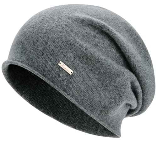 HAMUNI Wool Slouchy Beanie for Women,Soft Warm Beanies Hats- Lightweight & Breathable Skull Beanies Cap for Spring,Fall, Winter Cyan - Image 1