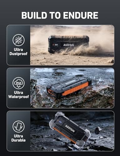 AstroAI S8 Ultra 4000A Car Jump Starter, Jump Box up to All Gas Engines & 12L Diesel, 12V Portable Power Bank with USB/Type-C Ports, 3 Modes LED Flashlight, Auto Battery Booster with Jumper Cable - Thumbnail 2