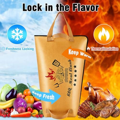 Betoores 21in BBQ Blanket for Resting Meat, Thermal Insulated Smoked Meat Bag for Turkey, Beef, Brisket and Pork Shoulder, Portable Outdoor Camping Picnic Kitchen Supplies, Ideal Gift for Men - Thumbnail 6