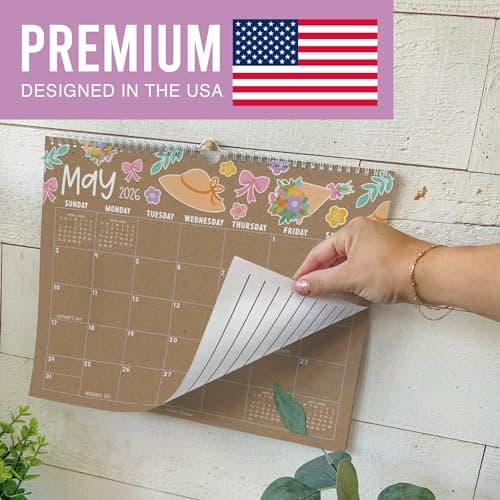2026 Calendar Wall - 2026 Wall Calendar Large, 18-Month Hanging Calendars for School, Home & Office, Academic Monthly Calendar from January 2026 to June 2027, Back to School Teacher Gifts - Thumbnail 3