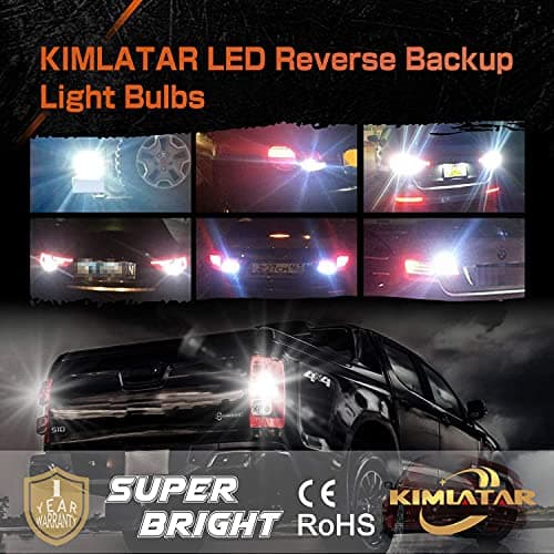 KIMLATAR 3157 LED Bulbs for Back Up Reverse Lights, CANBUS Error Free, CSP 6-SMD 300% Upgraded 6500K High Brightness 3156 LED Reverse Light Bulbs（Pack of 2） - Thumbnail 5