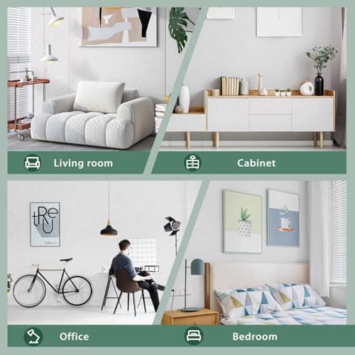 Abyssaly White Silk Wallpaper Embossed Self Adhesive Peel and Stick Wallpaper Removable Kitchen Vinyl White Cabinet Furniture Shelf Paper Textured Contact Paper 15.7" X 590.5" - Thumbnail 5