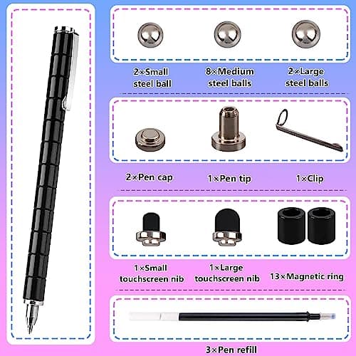 Magentic Pens Gifts For Teen Boys: Fathers DaD Gifts, Teacher Appreciation Gift, Birthday Gift For Men Women Him Her Teenage Boys, Cool Gadget Stress Relief Toys For Adults Office Desk Accessories - Thumbnail 5