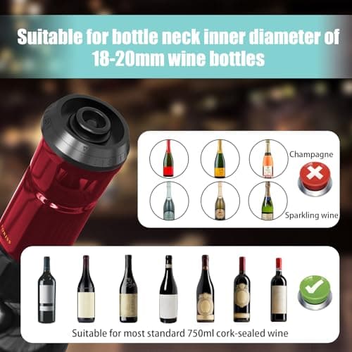 31 PCS Electric Vacuum Sealer, Sous Vide Bags, Portable Mini Vacuum Sealer with 20Pcs Reusable Food Saver Sealer Bags, 4 Sealing Clip, 2 Clips for Sous Vide Cooking, 2 vacuum wine stoppers - Thumbnail 5