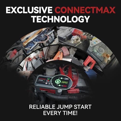LOKITHOR JC400 9-in-1 Battery Charger and Jump Starter, 2500A 12V Portable Jump Box for Car Upto 8.5L Gas/6.5L Diesel, 750mA/1A/2A, 6V/12V Automotive Battery Maintainer, Trickle Charger and Desulfator - Thumbnail 6