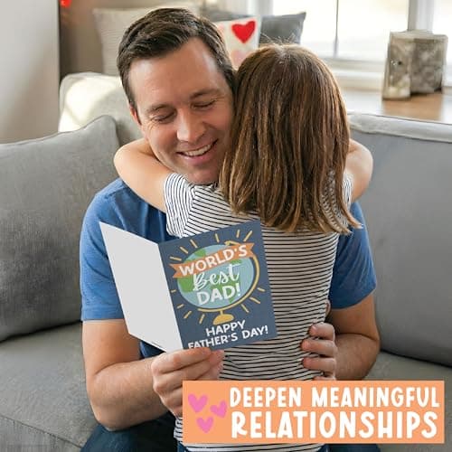 Hadley Designs Happy Father's Day Card from Son or Daughter - Fathers Day Cards from Kids, Fathers Day Card for Son Husband Brother Uncle Son-in-law or Father-in Law - Thumbnail 4