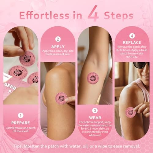 NightKong Berberine Patches for Women & Men – with Berberine, Green Tea, Cinnamon & L-Glutamine, Self Care Patch for Daily Routine – 30 Patches - Thumbnail 6