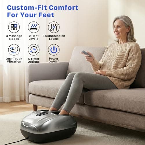 Musugy Foot Massager with Heat and Compression 2026 Upgraded Shiatsu Style - Thumbnail 2