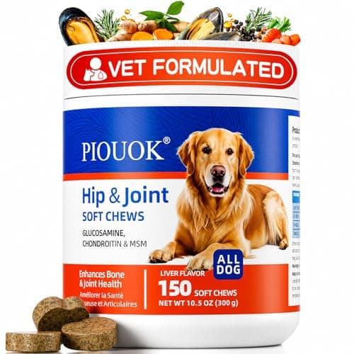 Hip and Joint Supplement for Dogs, Glucosamine for Dogs with MSM, Chondroitin, Dog Joints Supplement Supports Mobility & Joint Pain Relief, Liver Flavored Soft Chews Fit All Breeds & Sizes - 150Ct - Image 1