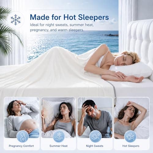 Twin XL Size Cooling Blanket for Hot Sleepers - Lightweight Breathable Cool Cold Blanket - Keep Cool for Night Sweats, Soft Thin Ice Blankets for Bed Couch Sofa, (White, 60"x90") - Thumbnail 3