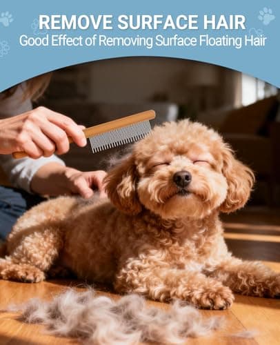 Dematting Comb for Dogs, Dematting Tool for Dogs & Cats - Serrated Matted Hair Removal Brush - Easily Remove Knots, Mats and Tangles - Designed for Wavy & Curly Coats - Thumbnail 6