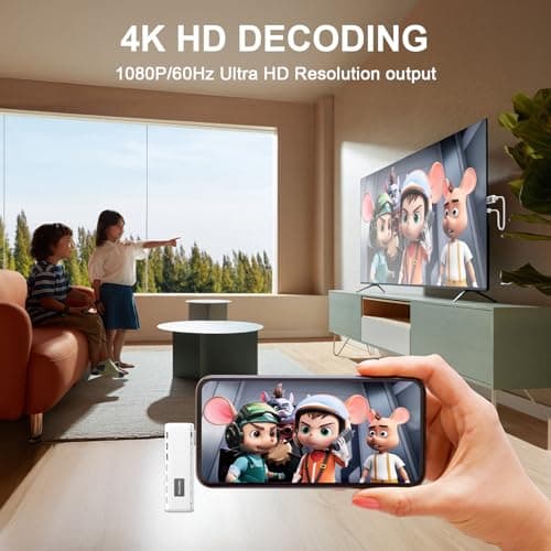 2 in 1 Wireless HDMI Transmitter and Receiver, 165FT/50M 4K Decode1080P@60Hz Output, Plug & Play Dual Band 5G/2.4G, Type-C Audio Video Streaming for Phone, Tablet, Laptop, PC to TV, Monitor, Projector - Thumbnail 5