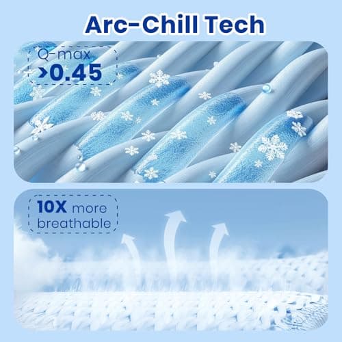 Topcee Cooling Blanket, Summer Cooling Blankets for Hot Sleepers, Arc-Chill Q-Max>0.5 Cool Fiber, Oeko-TEX 100% Certified, Soft, Breathable, Double-Side Bed Throw,Keep Cool for Adults Kids 50"x70" - Thumbnail 3