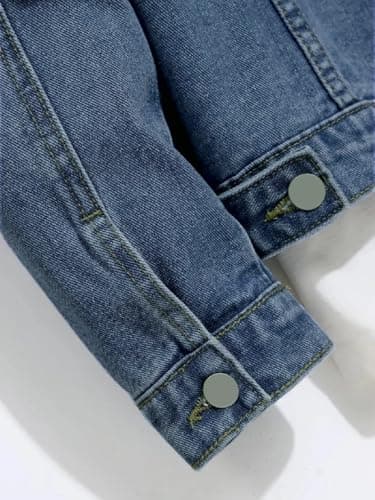 Huang's Men's Denim Jacket with Distressed Ripped Details Classic Fit Non - Stretch Fabric Cool Stylish Caual Coat (US, Alpha, 3X-Large, Regular, Regular, Y039) - Thumbnail 4