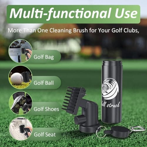 Golf Club Cleaner -Including New Designed Golf Club Brush and Cleaning Solution, Ergonomic Trigger, Groove Cleaner & Retainer Clip, Effectively Remove Rust and Stubborn Stains. - Thumbnail 2