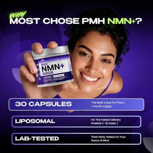 NMN Supplement with NAD+ and Resveratrol - 10,000MG Extra Strength | NMNH Alternative | NAD Liposomal Supplements for Men and Women - Supports Cellular Energy | 90 Capsules, 3 Months Supply - Thumbnail 3