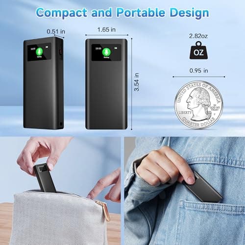 Volorful 32G Magnetic Voice Activated Recorder, 3000mAh-350Hrs Battery Time - Thumbnail 6