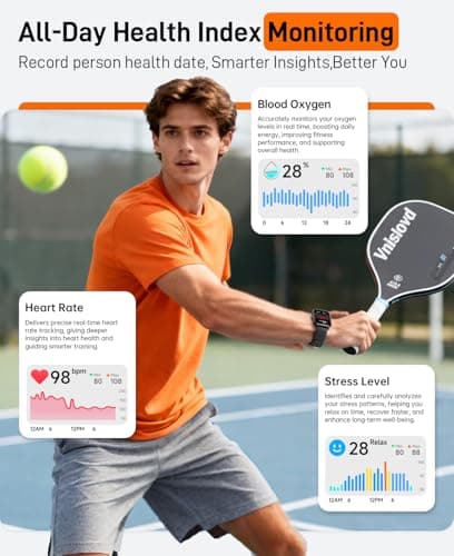 Smart Watches for Women Men, 2025 Smartwatch 1.85''Alexa Fitness Tracker Smart Watch Compatible for Android iPhone with Bluetooth Call (Answer/Make), 3ATM Waterproof Heart Rate/Sleep/SpO2 Monitor 120+ - Thumbnail 3