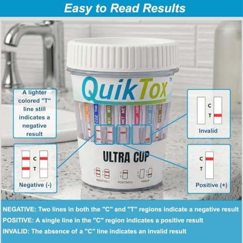 QuikTox Ultra Cup Multi-Drug Screen Test, 12 Panel, 25 Pack - Thumbnail 6