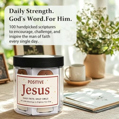 Bible Verse Jar, 100 Inspirational Scripture Cards, Christian Gifts for Women Men Mom Dad Friend Teacher, Birthday Gifts for Women, Christmas Stocking Stuffers - Thumbnail 2