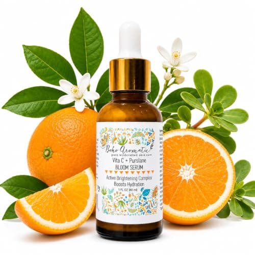 Boho Aromatic Vita C + Purslane BLOOM Serum – Brightening Vitamin C Face Serum with Purslane, Antioxidant & Hydrating Formula for Radiant Skin – Vegan & Cruelty-Free - Image 1