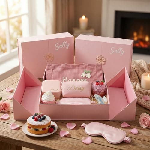 Custom Premium Gift Basket & Luxury Box for Women: Birthday Gifts, Self-Care Package, Thinking of You & Get Well Soon – Perfect for Bride, Bridesmaid, Best Friend, Sister, Mom - Thumbnail 2
