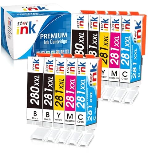 STARINK PGI-280XXL CLI-281XXL Compatible Ink Cartridges, Replacement for Canon 280 281 Ink Cartridges for Canon PIXMA TR8620 TR8620a TS6320 TS8220 TS9120 TS9520 TS6120 TS6220 TR7520 Printers 10 Packs - Image 1