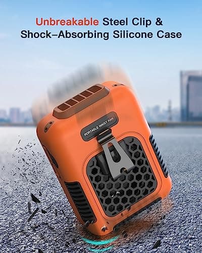 Chapjoy Cooling Waist Fan w/Steel Clip and Silicone Sleeve, Under Shirt Fan Clip On, 24H Personal Fan, 3 Speeds Cooling Belt Fan, Rechargeable Body Fan for Outdoor, Travel, Gift for Workers in Heat - Thumbnail 5