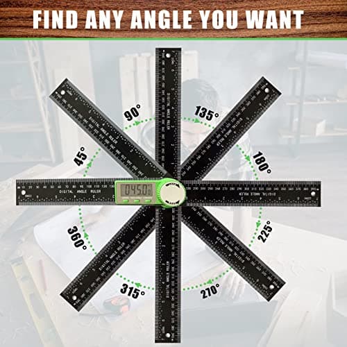 PDDYIER Digital Angle Finder Protractor, 2-in-1 Miter Saw, 7 Inch/200mm ABS Ruler, High Accuracy Measuring Tool for Woodworking, Metalworking, Carpenter, Construction - Thumbnail 4