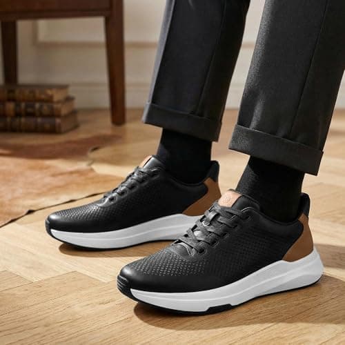 Coostar Black Dress Shoes Men with Arch Support Men's Oxfords Business Casual Shoes Men Black Size 14 - Thumbnail 3