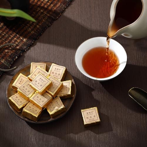 HUAYING Pu-erh Tea, Ripe Puerh Tea Mini Brick Tea Cake with Glutinous Rice Fragrant, Loose Leaf (7.41 Ounce/210g) - Thumbnail 6