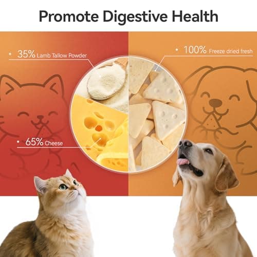 APL Freeze-Dried Cheese Treats for Dogs & Cats, 1.76 oz | All-Natural Cheese & Goat Milk Powder Recipe | Healthy Training Snacks, Food Toppers & Travel-Friendly Treats - Thumbnail 2