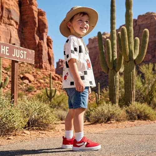 STQ KIDS Toddler Girl Shoes Wide Toe Box Shoes Lightweight Girl Sneakers Non-Slip Zero Drop Active Kids Walking Running Tennis Shoe Red Toddler 5 - Thumbnail 2