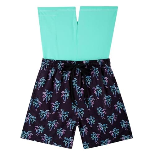 Cozople Teen Boys Neon Flamingo Swim Trunks Novelty Stretchy Boxer Brief Liner Swim Shorts Quick Dry Lightweight Bathing Suit for Teens Beach Board Shorts - Thumbnail 2