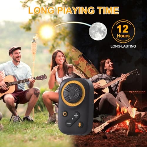 GOTOOLZ Wearable Bluetooth Speaker, Bluetooth 5.4 Clip On Wireless Speaker with Mic, TWS Function, 12Hrs Playtime, IPX5 Waterproof, Mini Portable Speakers for Outdoor Working, Biking, Running - Thumbnail 5