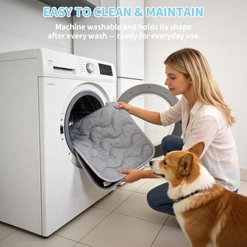 PETZOOKA Dog Cooling Mat Q-Max>0.4 Self Cool Pad for Dogs and Cats with Anti-Slip Bottom, Washable Portable Pet Sleeping Pad for Summer，X-Larger Size 47.2" *29.6" - Thumbnail 5