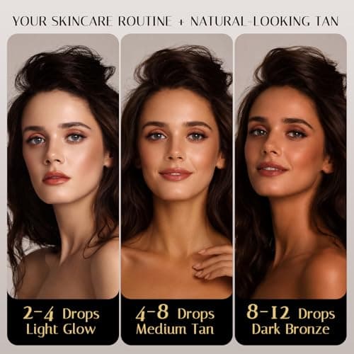 PURELOCKS Self Tanning Drops for Face and Body, Customizable Bronzing Drops to Add to Moisturizer or Lotion, Hydrating Sunless Fake Tan with Hyaluronic Acid and Aloe. 1.10 Fl Oz - Thumbnail 4