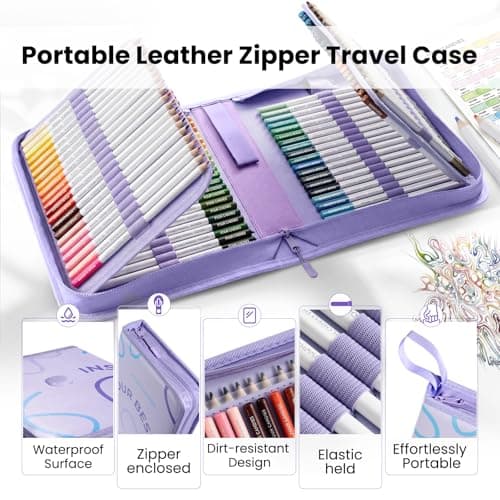 Four Candies Colored Pencils Set,120 Soft Colored Pencils for Coloring Books and Drawing,Blending,Shading. Non-Toxic Art Supplies with Portable Zipper Case & 3-Color Sketchbook for Artists, Beginners - Thumbnail 3