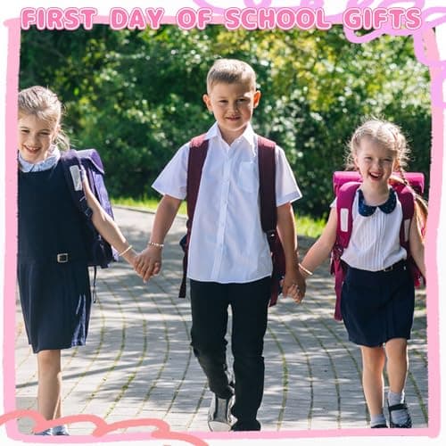 First Day of School Mommy and Me Matching Bracelets Kindergarten Pre-K Back to School Clay Bead Jewelry for Mother, Daughter, Dad, Son Adjustable Heart Bracelets Gift (Pink-First Day of Kindergarten) - Thumbnail 5