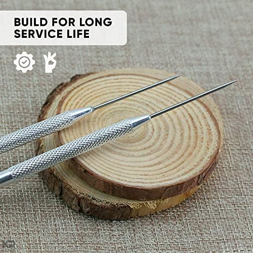 4 Pcs Pottery Needle Tool – 6.3 Inches Needle Tools for Clay, Durable Stainless Steel Tips, Non-Slip Grip & Protective Sleeve – Easy to Clean for Ceramics, Sculpting, DIY Craft & Detailed Carving - Thumbnail 6
