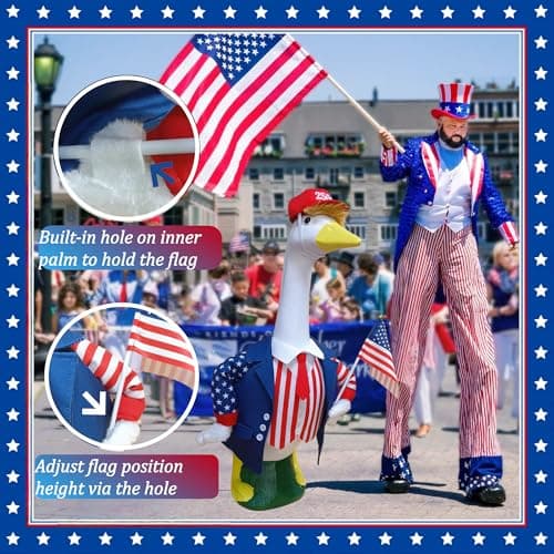 Patriotic Porch Goose Outfits 23 in, 250th Anniversary Garden Yard Decor - Thumbnail 2