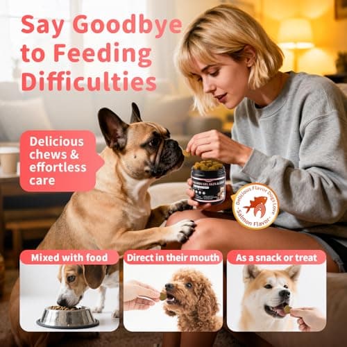 Salmon Oil for Dogs Skin & Coat, 13 in 1 Wild Alaskan Fish Oil for Dogs - Omega 3 EPA & DHA & ALA Fatty Acids, Dog Allergy Relief Chews, Joint & Immune Support, 90 Count, Salmon Flavor, Soft Chews - Thumbnail 6