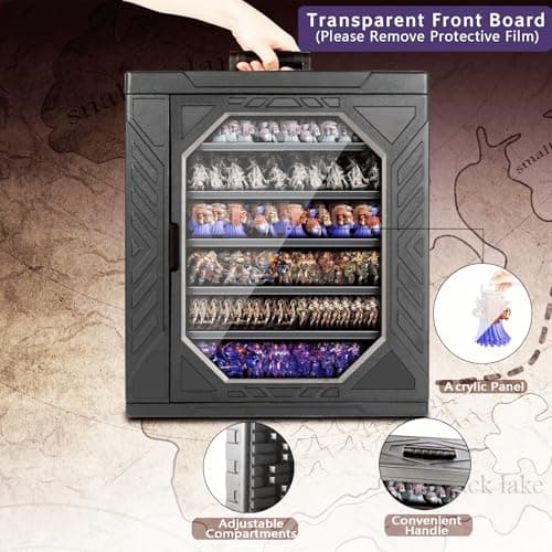 YWJHMY Miniature Carrying Case, Display and Transport Action Figure Display case for Warhammer 40k. (rectangular) - Thumbnail 2
