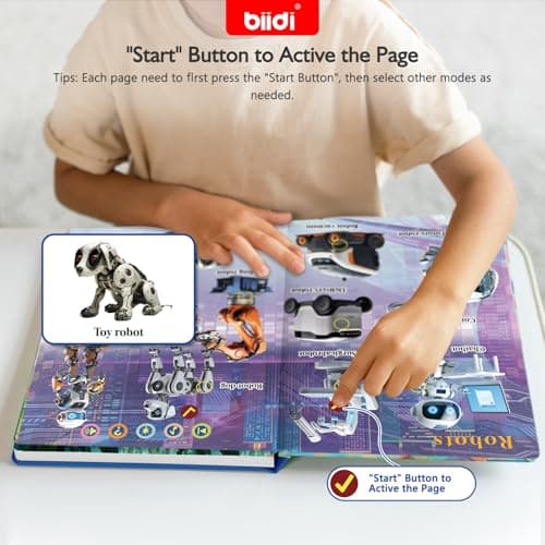 biidi English Talking Book,Interactive Word Sound Book Toddler 3-5,Sensory Autism Toy,Educational Learning Travel Toys for Boys Girls Birthday Gift for 3 4 5 6 Year Old Kids,with 13 Topics,600+ Sounds - Thumbnail 2
