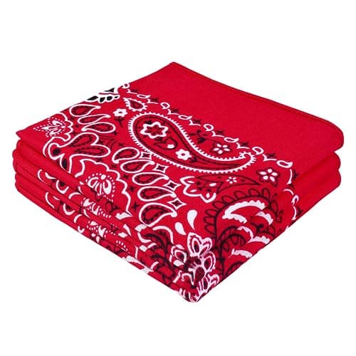 EVERY-VILLE Where EVERYone is Welcome Red Bandanas - 3 Pack Gift Set, 100% Cotton, 22x22 Inches - Image 1