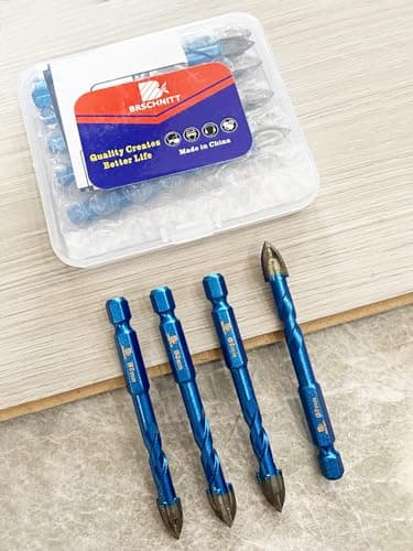 Masonry Drill Bit BRSCHNITT 10pcs Carbide Tips Concrete Drill Bit Set for Pots Bottles Ceramic Tile Glass Brick Ceramic Hex Shank - Thumbnail 6