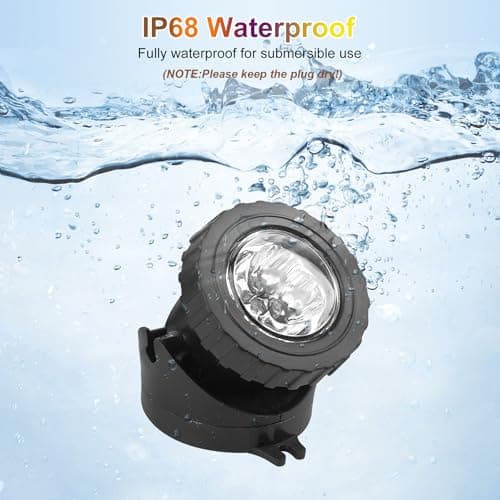 CREPOW RGB Pond Lights with Timer, LED Underwater Submersible Fountain Light, 98ft Remote Control IP68 Waterproof Colorful Landscape Spotlights for Fish Aquarium Tank Garden Yard Pool (Set of 4) - Thumbnail 4