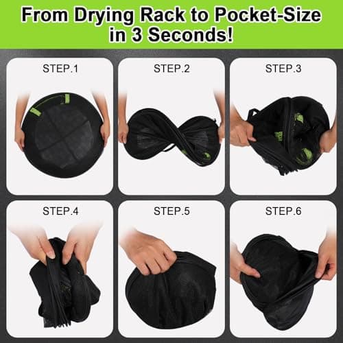 LUKETURE 4-Layer Hanging Herb Dryer Rack - with U-Zipper Mesh Net & Hook, Foldable Collapsible Drying Rack for Plants, Herbs, Flowers, Fish, Jerky, Laundry - Thumbnail 5